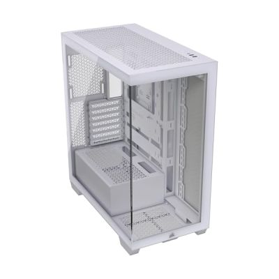 image CORSAIR 3500X Boîtier PC ATX Mid-Tower – Verre Trempé Panoramique - Connexion Inversée Compatible avec La Carte Mère – Pas de Ventilateurs Inclus – Blanc
