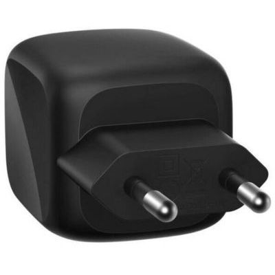 image Belkin Chargeur USB C Multiple, 50 W, Chargeur Secteur GaN 2 Ports, Recharge Rapide pour MacBook, iPhone 17, iPad Pro, Chromebook, Galaxy S25 Ultra, Pixel 10, etc. - Accessoires de Voyage - Noir
