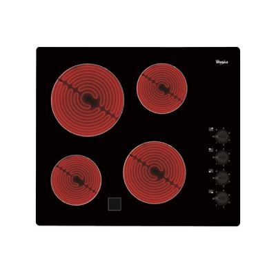 image WHIRLPOOL AKM9010NE Plaque de cuisson vitrocéramique - 4 foyers - 6200W - L58 x P51cm - Revêtement verre - Noir