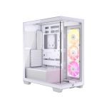 image produit CORSAIR 3500X ARGB Boîtier PC ATX Mid-Tower à Double Chambre – Verre Trempé Panoramique - Connexion Inversée Compatible avec La Carte Mère –3X Ventilateurs CORSAIR RS120 ARGB Inclus – Blanc