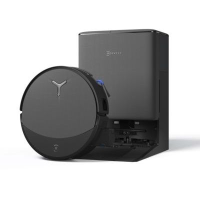 image ECOVACS DEEBOT T90 Pro Omni Aspirateur Robot Laveur, 30 000 Pa, Recharge PowerBoost, OZMO Roller 3.0 avec TruEdge 3.0, Distribution Automatique de Solution de Nettoyage, Agent IA YIKO, Noir