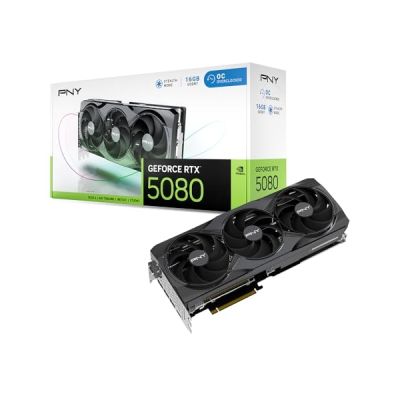 image Carte graphique - PNY - GeForce RTX 5080 - 16 Go - Overclockée - PCIe 5.0 (VCG508016TFXPB1-O)