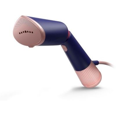 image Philips Défroisseur à Main 5000 Séries - Puissance 1400 W, vapeur continue, deux réservoirs d'eau, réglages Eco et Max, tête réglable, semelle en métal, accessoires, bleu marine (STH5030/20)