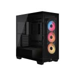 image produit CORSAIR 3500X RS-R ARGB Boîtier PC Mi-Tour avec Vitre Panoramique – 3 Ventilateurs RS120-R ARGB Préinstallés, Système de Fixation InfiniRail, Compatible Une Carte mère à Connexion Inversée – Noir