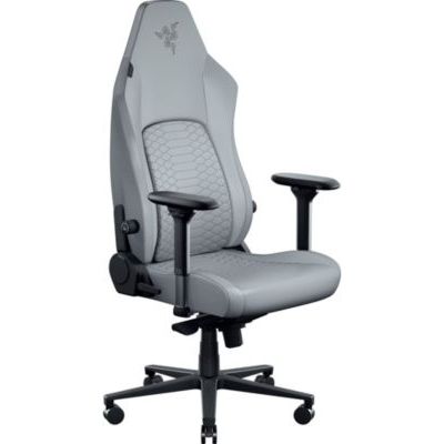 image Razer Iskur V2 NewGen - Fauteuil Gaming Ergonomique Respirant Cuir EPU de 2e gen avec Technologie Cooltouch - système de Soutien Lombaire Hyperflex - Arches d’épaule Extra-Larges | Gris
