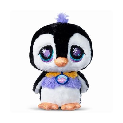 image Littlest Pet Shop - Peluche Pingouin 25 cm - Littlest Pet Shop LPS Pingouin Deluxe - Peluches Animaux Mignons Grands Yeux Qui Brillent - Jouet Enfant 3 Ans et + - BF00668
