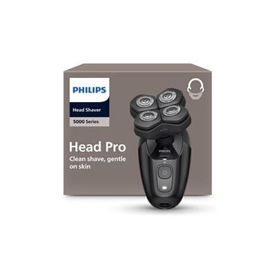 image Philips Head Shaver Pro 5000 Series - Rasoir pour la tête pour hommes et femmes, tête flexible à 360° et lames ComfortCut pour un rasage efficace tout en douceur pour la peau, modèle HS5980/15