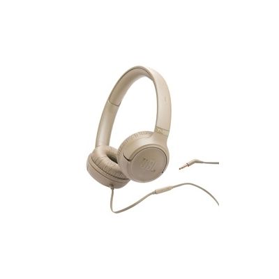 JBL Tune 530 Casque Filaire Confortable avec Microphone, Son JBL Pure Bass, préréglages EQ, Design Pliable et câble Anti-nœuds, Mousse Moka
