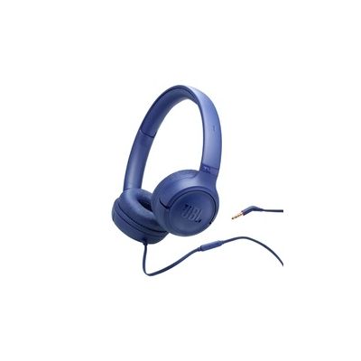 image JBL Tune 530, Casque Filaire Supra-auriculaire Confortable avec Micro, Son JBL Pure Bass, préréglages EQ, Design Pliable et câble Anti-nœuds, Bleu
