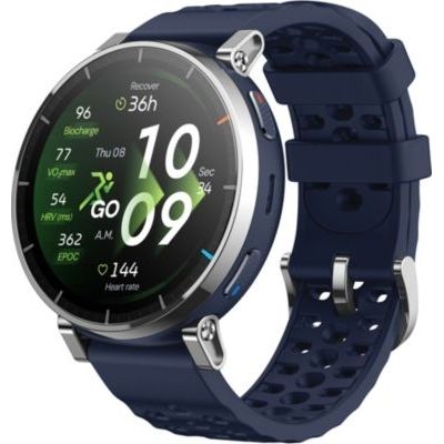 image Amazfit Active 3 Premium Montre Connectée GPS pour Running, Écran AMOLED 1,32" en Saphir, Autonomie 12 Jours, 4 Go, NFC, Cartes Hors Ligne, 170+ Modes Sport, 5 ATM, Smartwatch pour Android & iPhone
