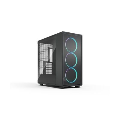 image Fractal Design Epoch XL Black RGB — Verre trempé à Teinte légère — boîtier PC Gaming à Flux d’air — Panneau Frontal en Maille — Momentum 14 RGB