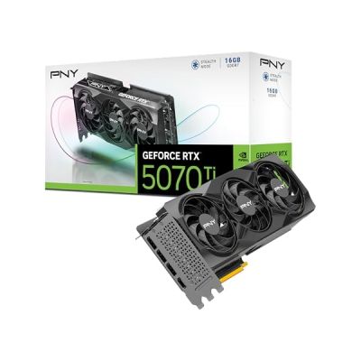 image PNY - VCG5070T16TFXPB1 - Carte Graphique - NVIDIA Blackwell GB203 - RTX 5070 Ti - 16GB GDDR7