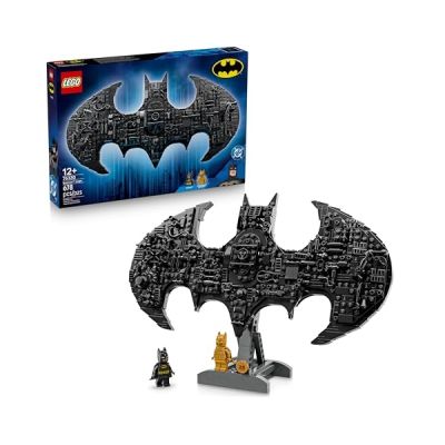 image LEGO DC Batman Logo de Batman - Jouet de Construction avec Super-Héros - 2 Minifigurines - Décoration Murale 3D - Idée de Cadeau DIY pour Garçon dès 12 Ans ou Ado Fan du Film 76330