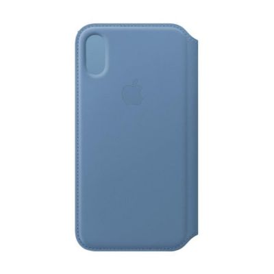 image Apple Smart Folio - Protection à Rabat pour téléphone Portable - Cuir - Bleuet - pour iPhone XS