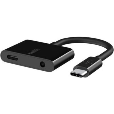 image Belkin Adaptateur USB-C 3,5 mm RockStar audio + recharge (adaptateur USB-C audio)