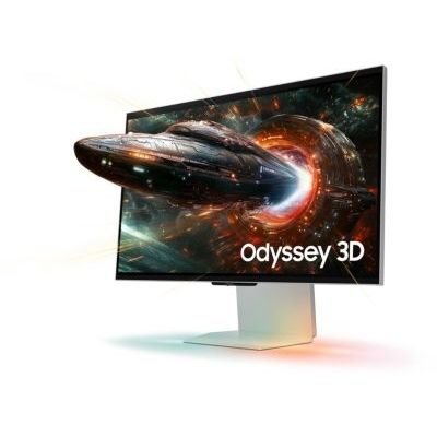image Samsung Écran PC Gaming Odyssey 3D G90XF, 27", Dalle IPS, 4K UHD (3,840 x 2,160), HDMI, 2x USB, 165Hz, 1ms, Contraste 1000:01:00, Ajustable en Hauteur, Pivotable, Inclinable, LS27FG902XUXEN