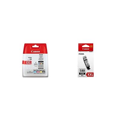 image Canon CLI-581XXL Cartouche C/M/Y/BK Multipack Cyan, Magenta, Jaune, Noire XXL (Multipack plastique)