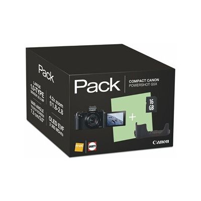 image Appareil photo compact Canon PACK PowerShot G5X + Etui + Carte SD 16 Go