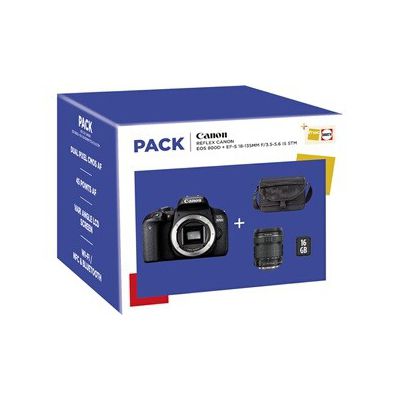 image Appareil photo Reflex Canon PACK EOS 800D + 18-135 IS STM + FOURRE-TOUT + SD 16Go