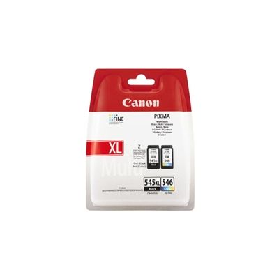 Canon PG-545XL/CL-546 MULTI BL SEC Pack de 2 Cartouches d'encre d'origine Noir/Cyan/Magenta/Jaune