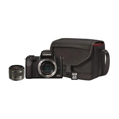 Canon EOS M50 Noir + EF-M 15-45 mm is STM Noir + SB130 + SanDisk SD 16 Go