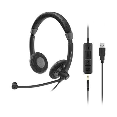 image Sennheiser SC 75 USB MS optimised Binaural Headset Noir