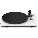 image produit Pro-Ject E1 Phono, Tourne-Disque d’entrée de Gamme Plug & Play avec Pointe elliptique, préamplificateur Phono commutable et Changement électronique de Vitesse (AT3600L, Blanc)