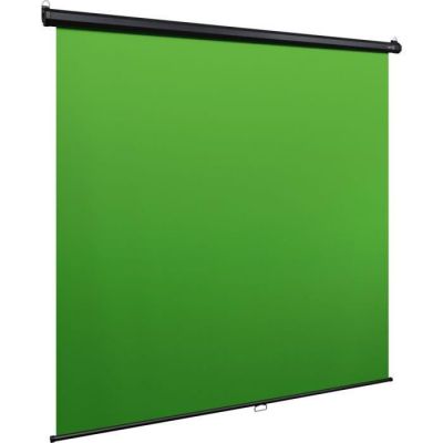 image Elgato Green Screen MT - Fond vert rétractable pour incrustations, toile anti-plis ultra résistante (DuPont Dacron), installation facile au mur ou au plafond - Large (200 x 180 cm)