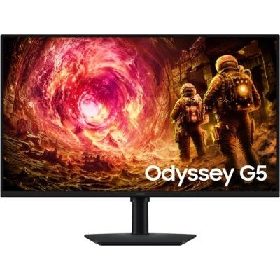 image Samsung Écran Gaming Odyssey G5 G50F 32", 180Hz, QHD (2560 x 1440), 1ms, 1.000:1, Inclinable, Orientable, Pivotable, Ajustable en Hauteur, HDMI (2.0), Display Port (1.2), LS32FG502EUXEN