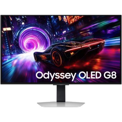 image Samsung Écran PC Gaming Odyssey OLED G8-G81SF, Taille 32'', Résolution 4K (3840x2160), 240Hz, 0,03ms, 2xHDMI, DP, Ajustable en Hauteur, Orientable, Pivotable, Inclinable, LS32FG816SUXEN