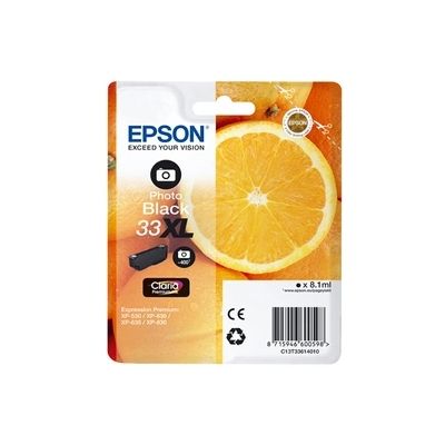 image Epson Cartouche d'Origine T33 "Oranges" - Encre Claria Home Noir Photo - Taille XL