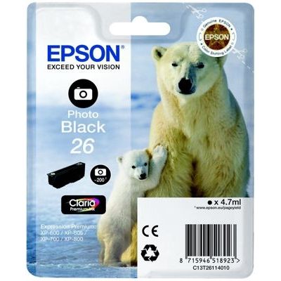 Epson C13T26114022 Cartouche d'encre compatible avec Imprimante Epson Expression Premium Photo Noir