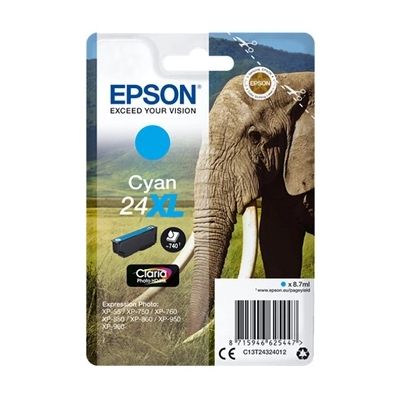 Epson C13T24324022 Cartouche d'encre compatible avec Imprimante Epson Expression Photo/Expression Premium XL Cyan