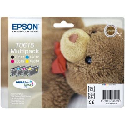 Epson multipack C13T06154010 4 colores (Etiqueta RF) – Cartouche d'encre pour imprimantes (Noir, Cyan, Magenta, Jaune, Jet d'Encre, 385 mm, 202 mm, 151 mm, 164 g)