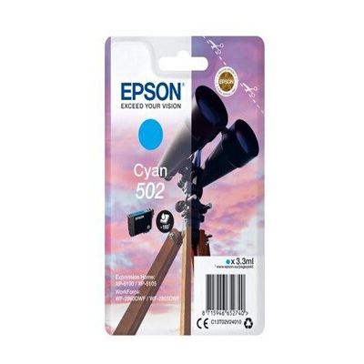 image Epson Jumelles d'encre Originales 502 XP-5100 XP-5105 WF-2860DWF WF-2865DWF - Compatible Replenishment (Cyan), Standard, Emballage Normal