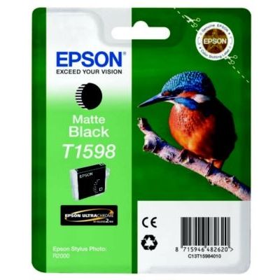 Epson T1598 Cartouche d'encre d'origine pour Stylus Photo R2000 Noir mat