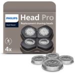 image produit Philips Têtes de remplacement Compatibles avec les modèles Philips Head Shaver Pro HS5980, HS7980 et HS9980, lames ComfortCut auto-affûtées, douces pour la peau, lot de 4, modèle HS740/15