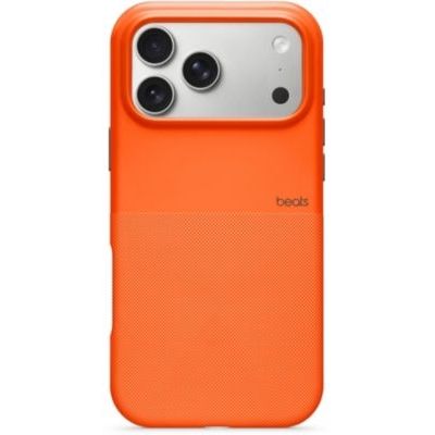 image Beats Coque Haute résistance pour iPhone 17 Pro Max équipée MagSafe avec Commande de l'appareil Photo, Protection Contre Les Chutes et Les Rayures, Fini Mat texturé - Orange Sierra