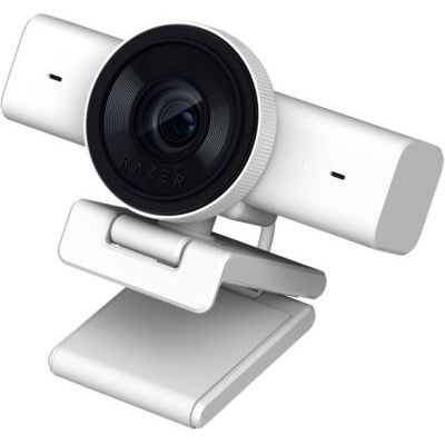 image Razer Kiyo V2 X - Webcam Full HD 1080p, 60 FPS pour Les créateurs - Autofocus Rapide - Objectif Grand Angle - Micro intégré - Compatible avec Open Broadcaster Software et Xsplit | Blanc