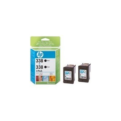 image HP 338 Cartouche d'encre d'origine Pack de 2 Noir