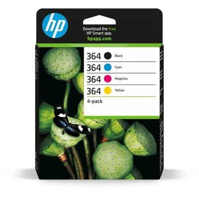 image HP Cartouche d Encre 364 Combo 4-Pack Capacité Standard (N9J73AE) Noir Normal