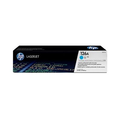 HP 126A CE311A pack de 1, toner Authentique, imprimantes HP LaserJet Pro CP1025/M175/M275, cyan