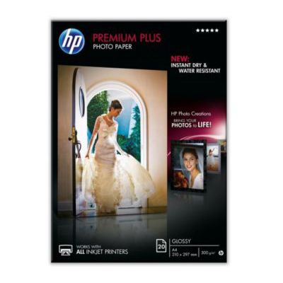 image Papier photo HP Premium Plus, brillant, 300 g/m2, A4, 20 feuilles