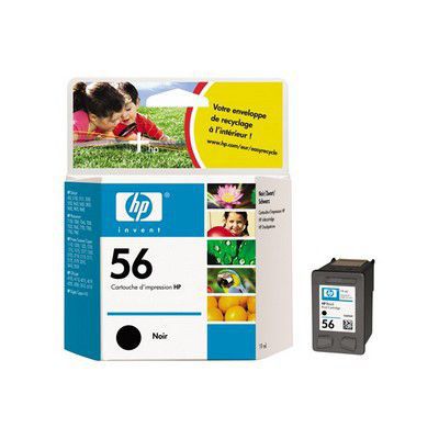 image HP 56 C6656AE pack de 1, cartouche d'encre d'origine, imprimantes HP DeskJet, Digital Copier, OfficeJet, Photosmart, PSC, noir
