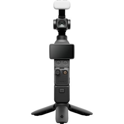image Bundle Créateur DJI Osmo Pocket 4, caméra vlog de Poche avec nacelle, capteur CMOS 1 Pouce et 4K/240 IPS, stabilisation sur 3 Axes, Stockage intégré de 107 Go, émetteur Mic 3