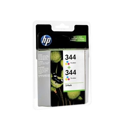 image HP 344 pack de 2 cartouches d'encre trois couleurs authentiques (C9505EE)