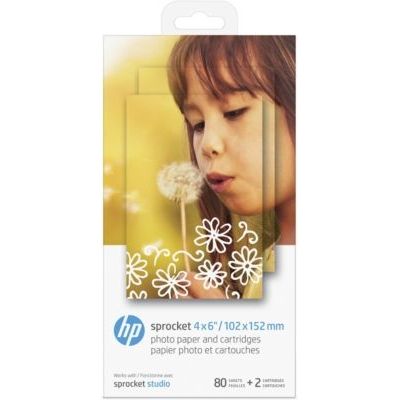 image Papier photo et cartouches HP Sprocket 10 x 15 cm - 80 feuilles (4KK83A) pour HP Sprocket Studio