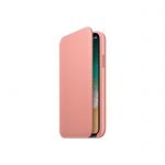 image produit Apple - Protection à Rabat pour téléphone Portable - Cuir - Rose Doux - pour iPhone X