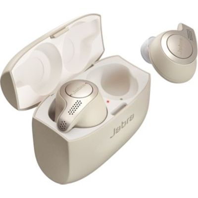 image Jabra Elite 65t Écouteurs - Écouteurs Bluetooth sans Fil à Isolation Passive du Bruit avec Technologie à 4 Microphones - Beige Doré