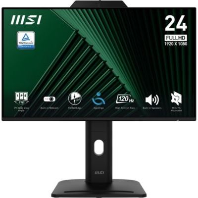 image MSI Pro MP242PMG Écran bureautique FHD 23,8" - Dalle IPS 1920 x 1080, 120 Hz, écran Eye-Friendly, Compatible VESA, Compatible Application Display Kit, réglable sur 4 Axes, HDMI 1.4b, DP 1.2a, VGA